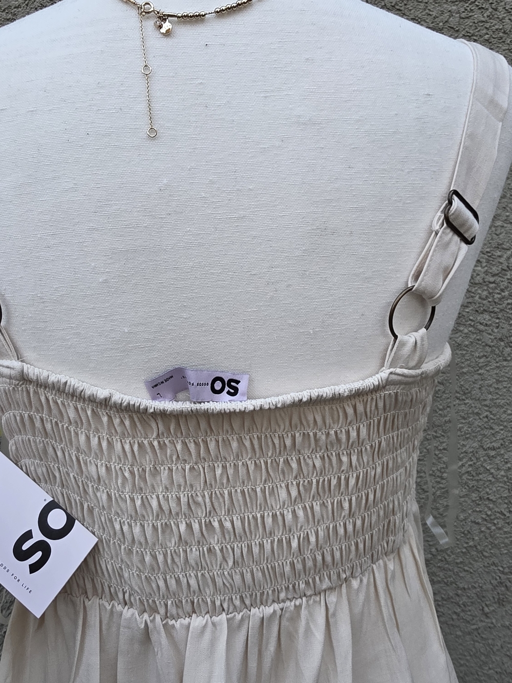 NEW SO Cream Top with Multicolor Crochet Front - Picture 4 of 7